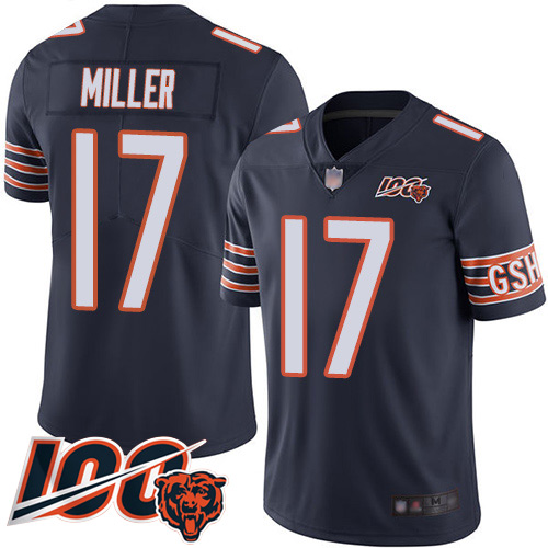 Chicago Bears Limited Navy Blue Men Anthony Miller Home Jersey NFL Football #17 100th Season